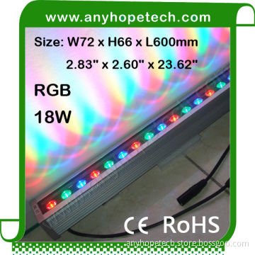 Turnable color factory price rgb 18watt wall washer light